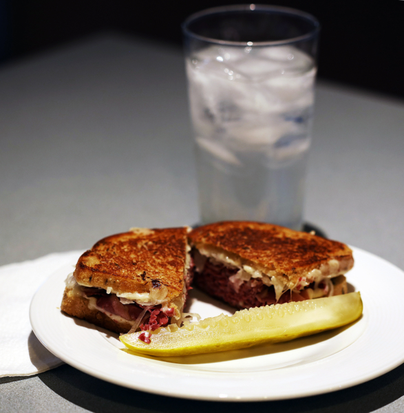 Reuben sandwich with hone-cured corned beef, April, 24, 2020