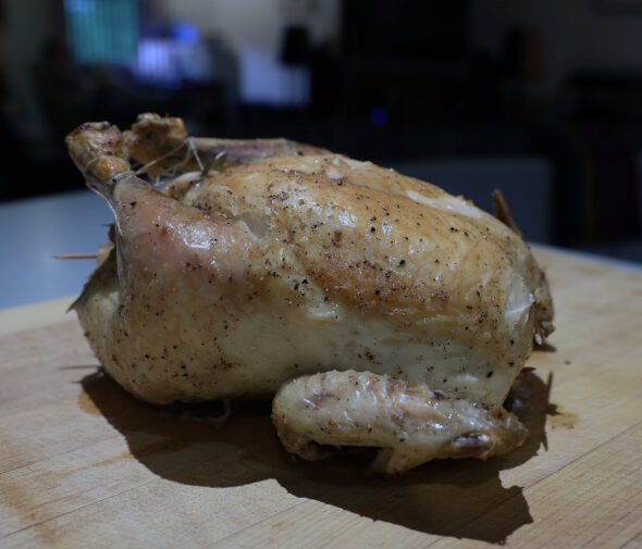 Marcella Hazan's lemon roast chicken, May 4, 2020