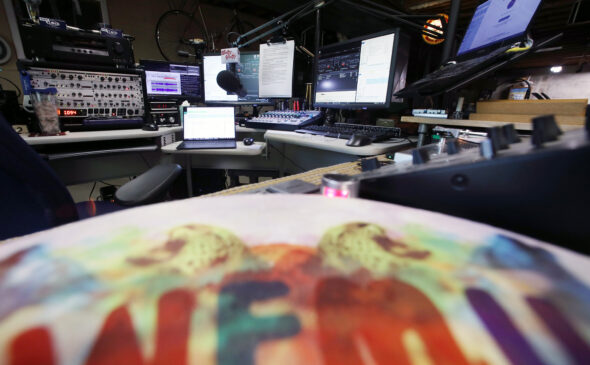 Radio Studio as tidy as it gets, May 5, 2020